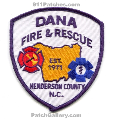 Dana Fire Rescue Department Henderson County Patch (North Carolina)
Scan By: PatchGallery.com
Keywords: & and dept. co. est. 1971