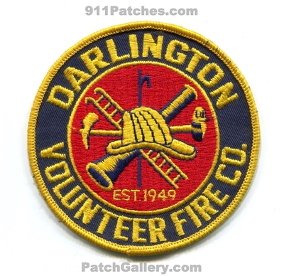 Darlington Volunteer Fire Company Patch (Maryland)
Scan By: PatchGallery.com
Keywords: vol. co. department dept. est. 1949