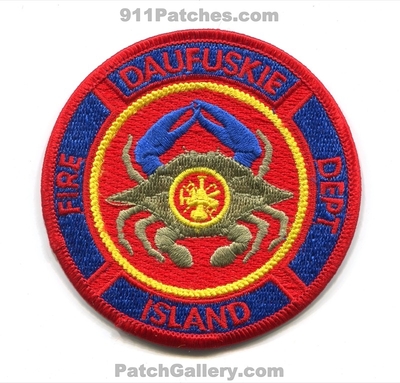 Daufuskie Island Fire Department Patch (South Carolina)
Scan By: PatchGallery.com
Keywords: dept. crab