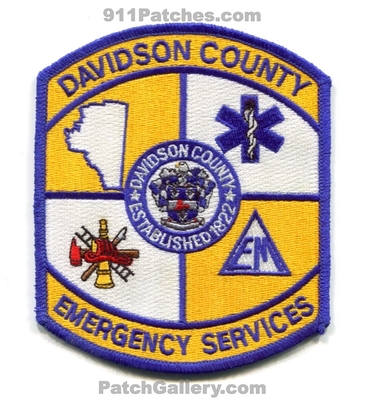Davidson County Emergency Services Patch (North Carolina)
Scan By: PatchGallery.com
Keywords: co. es medical ems ambulance established 1822