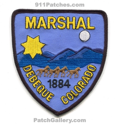 De Beque Marshal Patch (Colorado)
Scan By: PatchGallery.com
Keywords: 1884 debeque