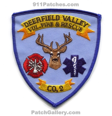 Deerfield Valley Volunteer Fire and Rescue Department Company 2 Patch (Virginia)
Scan By: PatchGallery.com
Keywords: vol. & dept. co. station