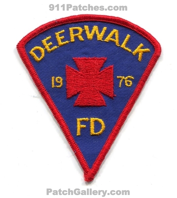 Deerwalk Fire Department Patch (West Virginia)
Scan By: PatchGallery.com
Keywords: dept. 1976