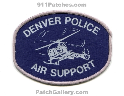 Denver Police Department Air Support Unit Patch (Colorado)
[b]Scan From: Our Collection[/b]
Keywords: dept. helicopter 1 one