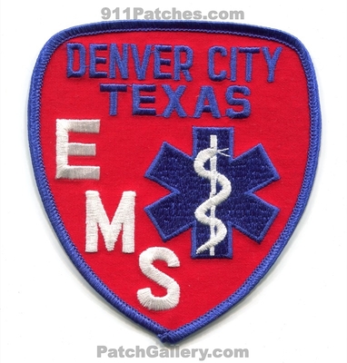 Denver City Emergency Medical Services EMS Patch (Texas)
Scan By: PatchGallery.com
Keywords: ambulance emt paramedic