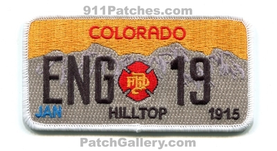 Denver Fire Department Engine 19 Patch (Colorado)
[b]Scan From: Our Collection[/b]
[b]Patch Made By: 911Patches.com[/b]
Keywords: dept. dfd d.f.d. company co. station jan 1915 hilltop