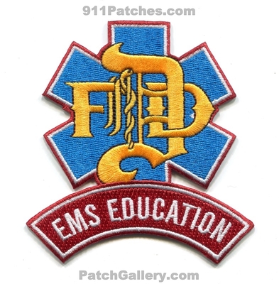 Denver Fire Department EMS Education Patch (Colorado)
[b]Scan From: Our Collection[/b]
[b]Patch Made By: 911Patches.com[/b]
Keywords: dept. dfd emergency medical services