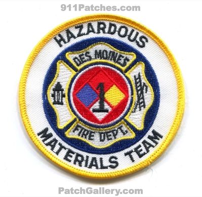 Des Moines Fire Department Hazardous Materials Team 1 Patch (Iowa)
Scan By: PatchGallery.com
Keywords: dept. hazmat haz-mat