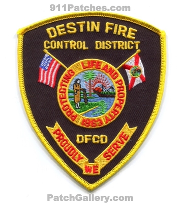 Destin Fire Control District Patch (Florida)
Scan By: PatchGallery.com
Keywords: dist. dfcd department dept. protecting life and property proudly we serve
