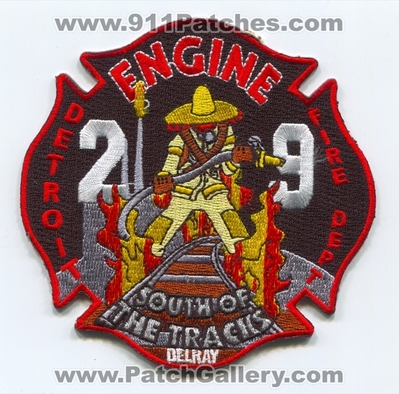 Detroit Fire Department Engine 29 Patch (Michigan)
Scan By: PatchGallery.com
Keywords: Dept. Company Co. Station Patches South of the Tracks - Delray