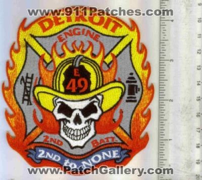 Detroit Fire Engine 49 2nd Battalion
Thanks to Mark C Barilovich for this scan.
Keywords: batt. e49