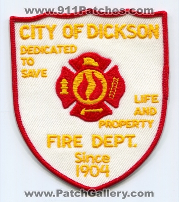 Dickson Fire Department (Tennessee)
Scan By: PatchGallery.com
Keywords: city of dept. dedicated to save life and property