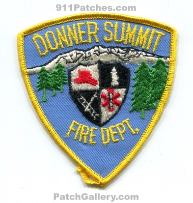 Donner Summit Fire Department Patch (California)
Scan By: PatchGallery.com
Keywords: dept.