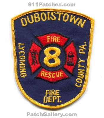 Duboistown Fire Rescue Department 8 Lycoming County Patch (Pennsylvania)
Scan By: PatchGallery.com
Keywords: dept. co.