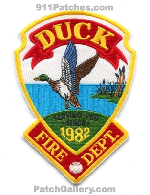 Duck Fire Department Patch (North Carolina)
Scan By: PatchGallery.com
Keywords: dept. serving you since 1982