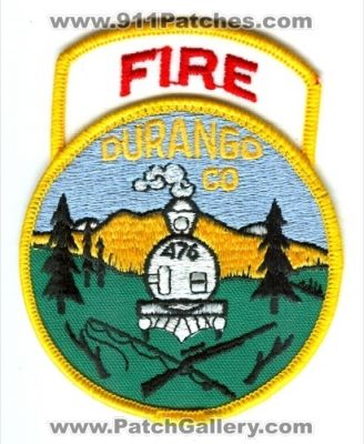 Durango Fire Department Patch (Colorado)
[b]Scan From: Our Collection[/b]
Keywords: dept. 476 co.