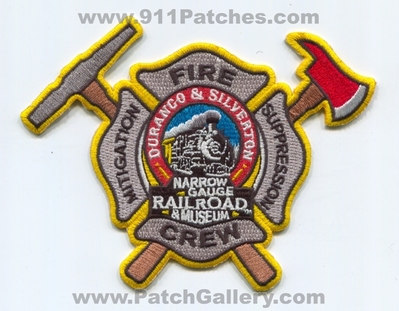 Durango and Silverton Narrow Gauge Railroad and Museum Fire Crew Patch (Colorado)
[b]Scan From: Our Collection[/b]
Keywords: & rr steam train mitigation suppression department dept.