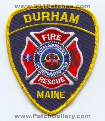 Durham Fire Rescue Department Patch (Maine)
Scan By: PatchGallery.com
Keywords: dept. royalsborough