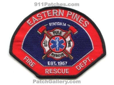 Eastern Pines Fire Rescue Department Station 34 Patch (North Carolina)
Scan By: PatchGallery.com
Keywords: dept. est. 1957