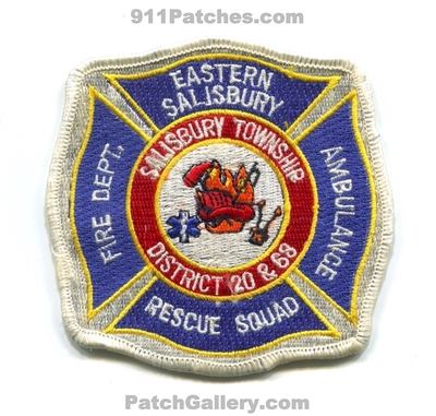 Eastern Salisbury Fire Department Salisbury Township District 20 and 68 Patch (Pennsylvania)
Scan By: PatchGallery.com
Keywords: dept. rescue squad ambulance twp. &