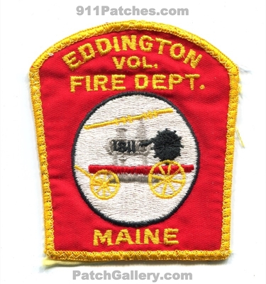 Eddington Volunteer Fire Department Patch (Maine)
Scan By: PatchGallery.com
Keywords: vol. dept.