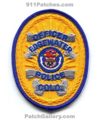 Edgewater Police Department Officer Patch (Colorado)
Scan By: PatchGallery.com
Keywords: dept.