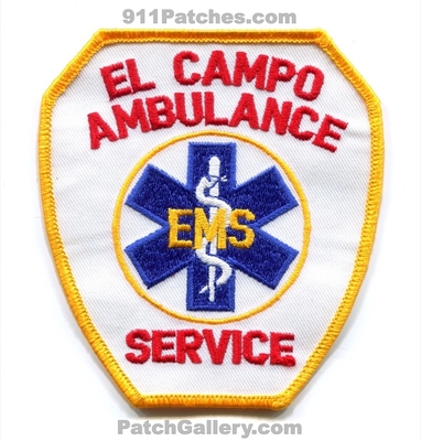 El Campo Ambulance Service EMS Patch (Texas)
Scan By: PatchGallery.com
Keywords: elcampo emergency medical services