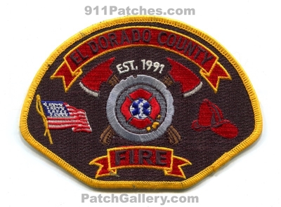 El Dorado County Fire Department Patch (California)
Scan By: PatchGallery.com
Keywords: co. dept. est. 1991