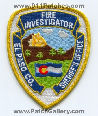 El Paso County Sheriffs Office Fire Investigator Patch (Colorado)
[b]Scan From: Our Collection[/b]
Keywords: elpaso co. department dept.