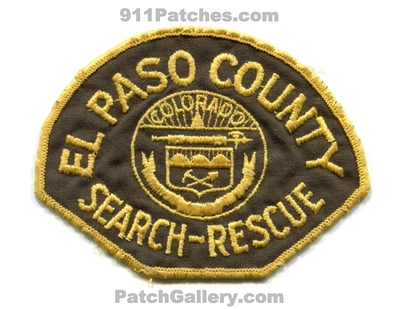 El Paso County Search and Rescue Patch (Colorado)
[b]Scan From: Our Collection[/b]
Keywords: co. sar