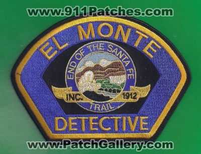 El Monte Police Department Detective (California)
Thanks to PaulsFirePatches.com for this scan.
Keywords: dept.