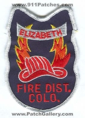 Elizabeth Fire District Patch (Colorado)
[b]Scan From: Our Collection[/b]
Keywords: dist. colo. department dept.