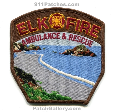 Elk Fire Department Patch (California)
Scan By: PatchGallery.com
Keywords: dept. ambulance & and rescue