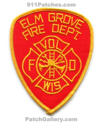 Elm Grove Volunteer Fire Department Patch (Wisconsin)
Scan By: PatchGallery.com
Keywords: vol. dept.
