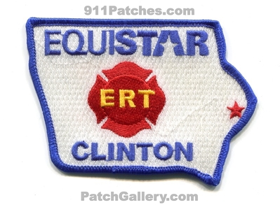 Equistar Chemicals Facility Clinton Fire Department Emergency Response Team ERT Patch (Iowa) (State Shape)
Scan By: PatchGallery.com
Keywords: dept. industrial plant