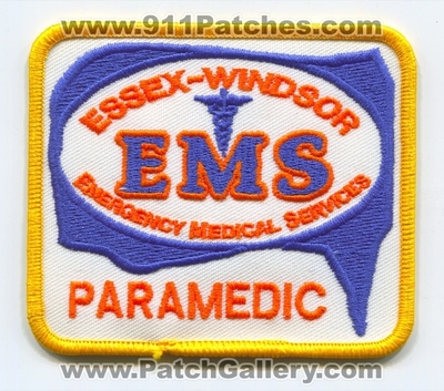 Essex-Windsor Emergency Medical Services EMS Paramedic Patch (Canada)
Scan By: PatchGallery.com
Keywords: ambulance