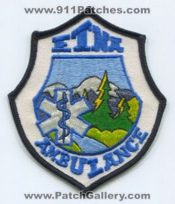 Etna Ambulance Patch (California)
Scan By: PatchGallery.com
Keywords: ems
