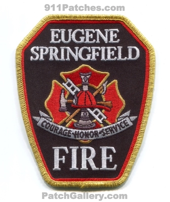 Eugene Springfield Fire Department Patch (Oregon)
Scan By: PatchGallery.com
Keywords: dept. courage honor service