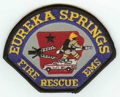 Eureka Springs Fire Rescue EMS
Thanks to PaulsFirePatches.com for this scan.
Keywords: arkansas