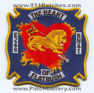 New York City Fire Department FDNY Engine 248 Battalion 41 Patch (New York)
Scan By: PatchGallery.com
Keywords: of dept. f.d.n.y. company co. station e248 bn41 the heart of flatbush