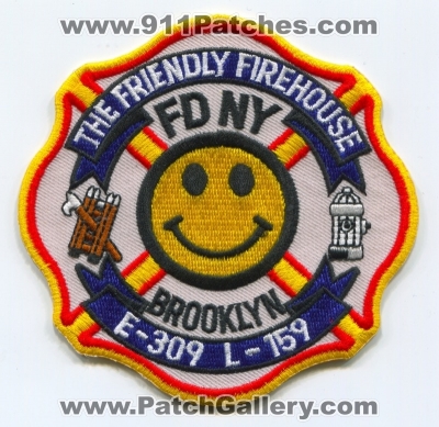 New York City Fire Department FDNY Engine 309 Ladder 159 Patch (New York)
Scan By: PatchGallery.com
Keywords: of dept. f.d.n.y. company co. station the friendly firehouse brooklyn