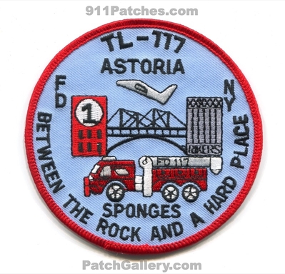 New York City Fire Department FDNY Tower Ladder 117 Patch (New York)
Scan By: PatchGallery.com
Keywords: of dept. f.d.n.y. company co. station tl-117 astoria between the rock and a hard place sponges