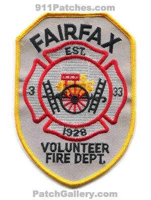 Fairfax Volunteer Fire Department 3 and 33 Patch (Virginia)
Scan By: PatchGallery.com
Keywords: vol. dept. est. 1928