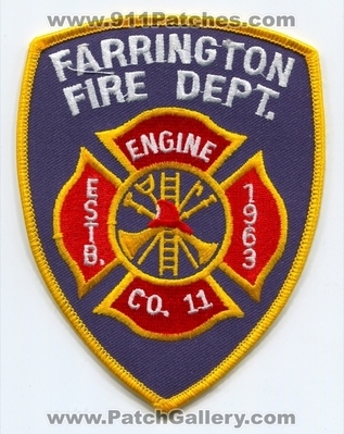 Farrington Fire Department Engine Company 11 Patch (Virginia)
Scan By: PatchGallery.com
Keywords: dept. co. number no. #11 station