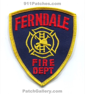 Ferndale Fire Department Patch (Michigan)
Scan By: PatchGallery.com
Keywords: dept.