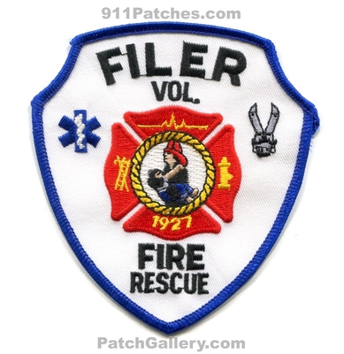 Filer Volunteer Fire Rescue Department Patch (Idaho)
Scan By: PatchGallery.com
Keywords: vol. dept. 1927