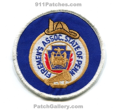 Firemens Association of the State of Pennsylvania Patch (Pennsylvania)
Scan By: PatchGallery.com
Keywords: assoc. assn. fire department dept.