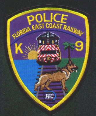 Florida East Coast Railway Police K-9
Thanks to EmblemAndPatchSales.com for this scan.
Keywords: k9
