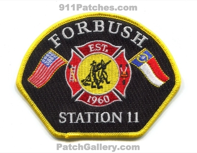 Forbush Fire Department Station 11 Patch (North Carolina)
Scan By: PatchGallery.com
Keywords: dept. est. 1960