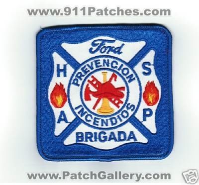 Ford Assembly Plant Fire Department (Mexico)
Thanks to Paul Howard for this scan.
Keywords: dept. brigada hasp hsap